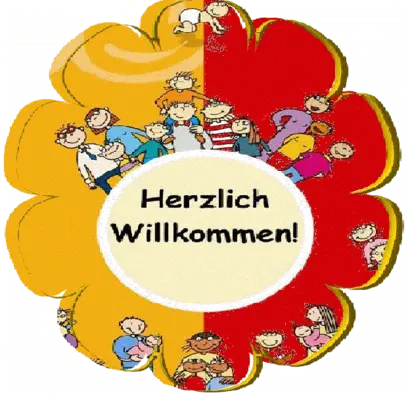 Grafikblume-Herzlich Willkommen